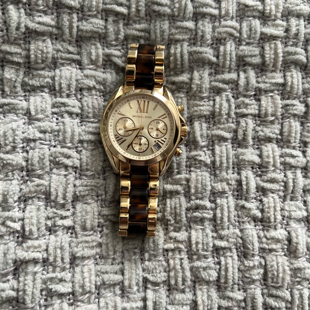 Gold & tortoise shell Michael Kors watch